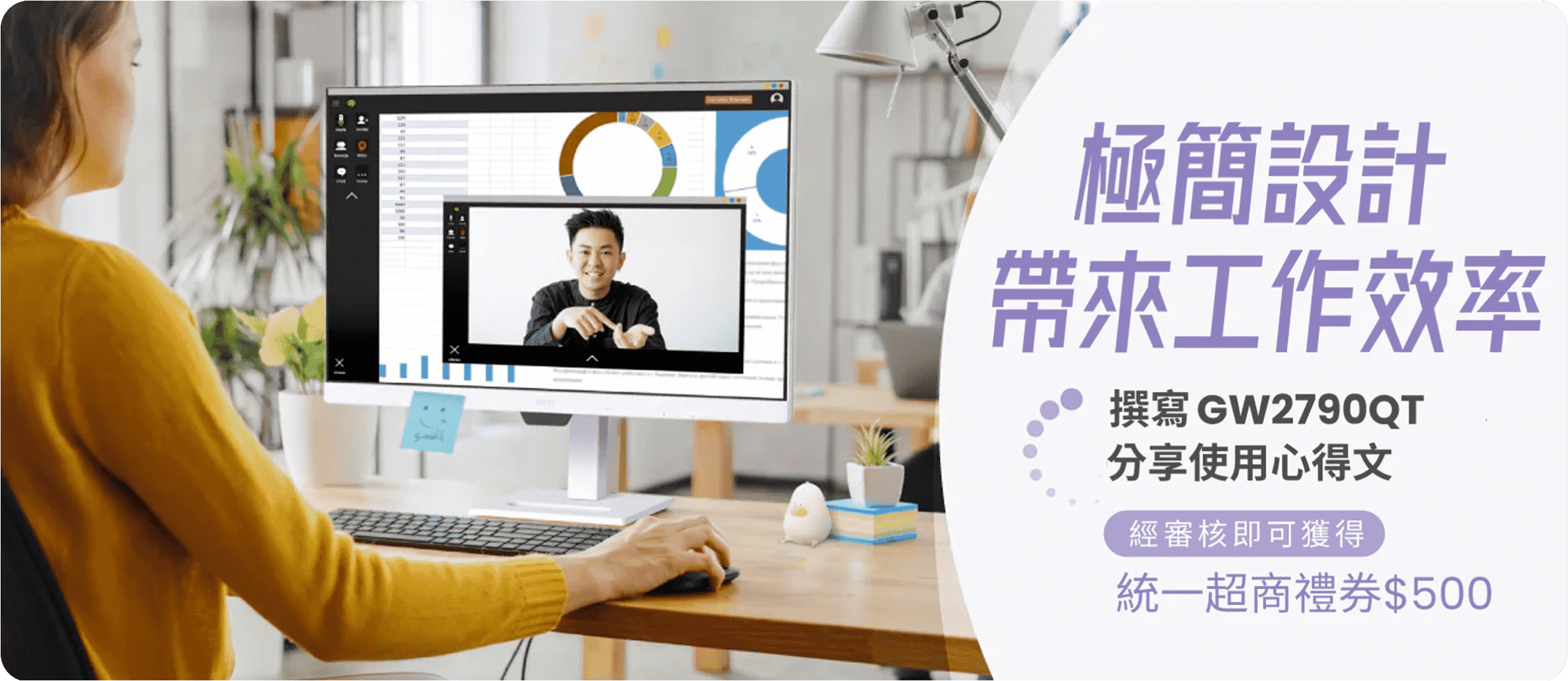 GW2790QT使用心得募集，送500元統一超商禮券