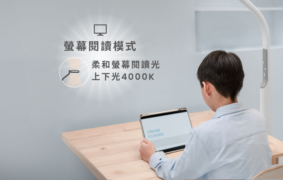 螢幕閱讀模式 (柔和螢幕閱讀光 / 上下光 4000K)