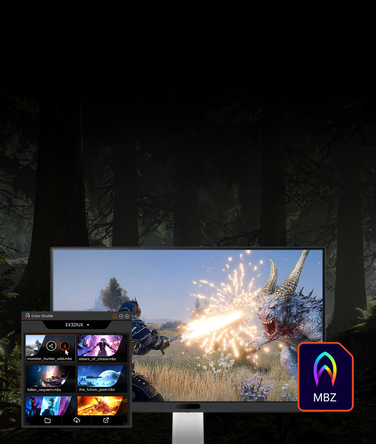 BenQ MOBIUZ Color Shuttle brings you the best Monster Hunter Wilds game visuals!