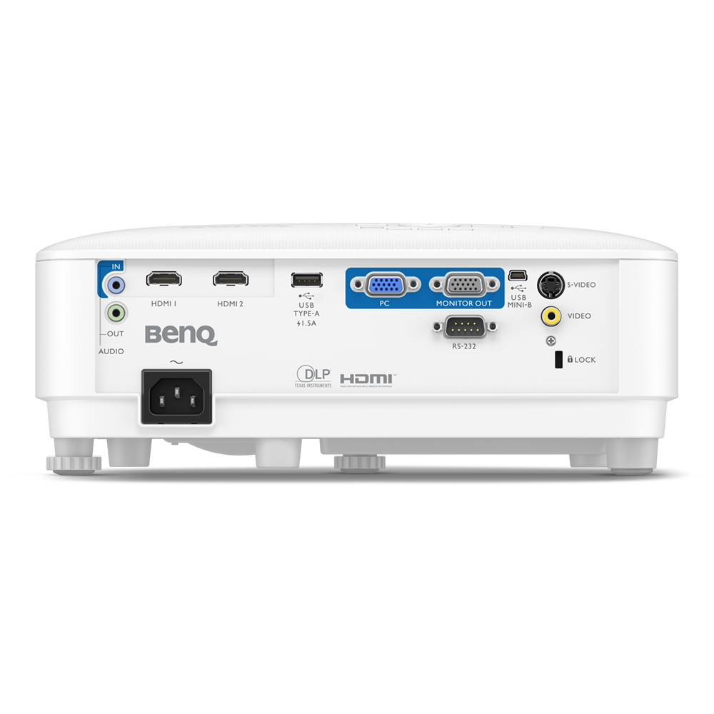 BenQ Proyector empresarial SVGA (MS560), DLP, 4000 lúmenes de alto brillo,  alta relación de contraste 20000:1, HDMI dual, VGA, corrección trapezoidal