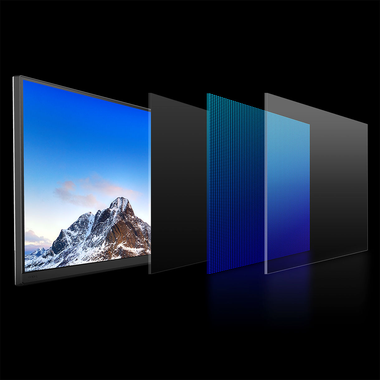 Nano Matte Black minskar bländning och stabiliserar svärta, och ger jämn och pålitlig kontrast över hela skärmen.