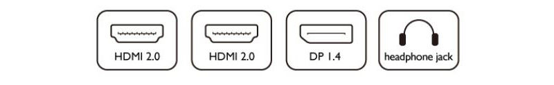 An Konnektivität bietet der EL2870U HDMI 2.0, DisplayPort, Headphone Jack