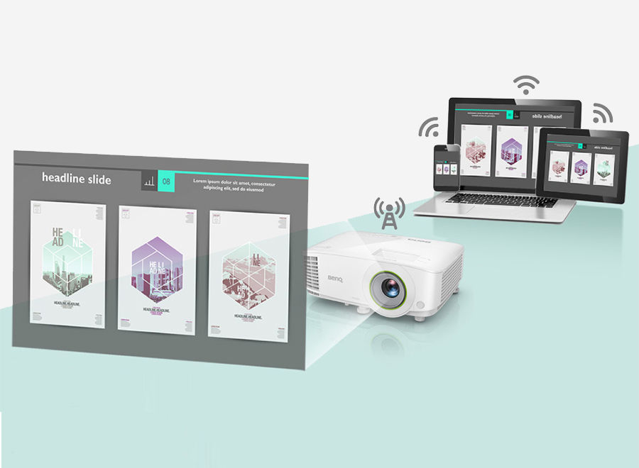 Wireless projection. Проектор на базе андроид. BENQ ew600. Беспроводная проекция BENQ. BENQ eh600 меню.