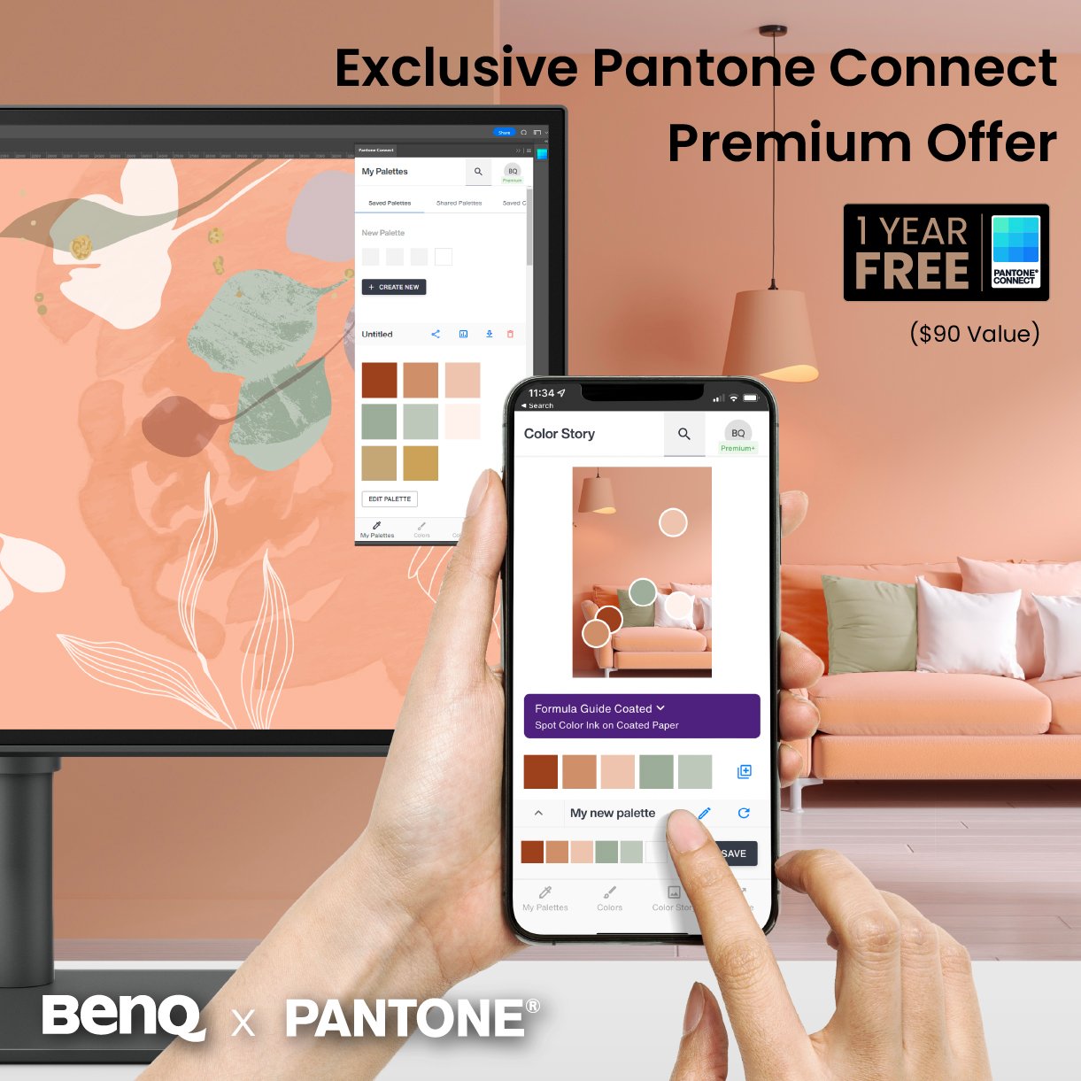 1 Year of Pantone Connect Premium Exclusive to BenQ Monitor Users