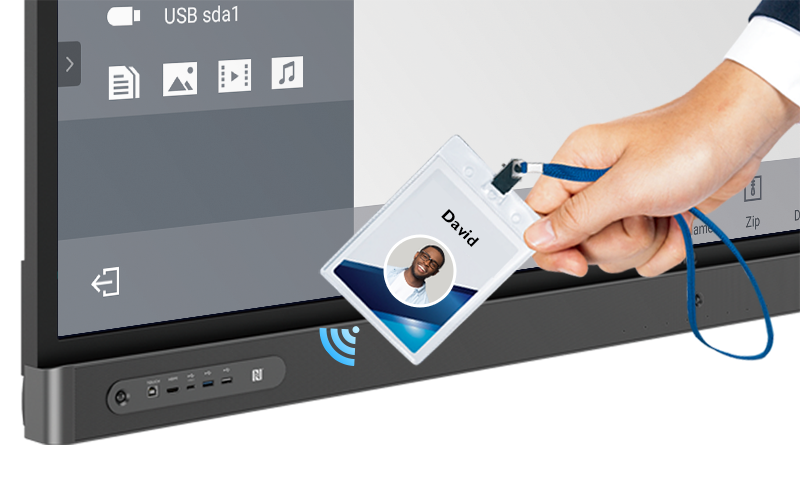 BenQ Tap 'N Teach NFC instant login technology enables teachers to  securely log into their display without typing in a password on the screen