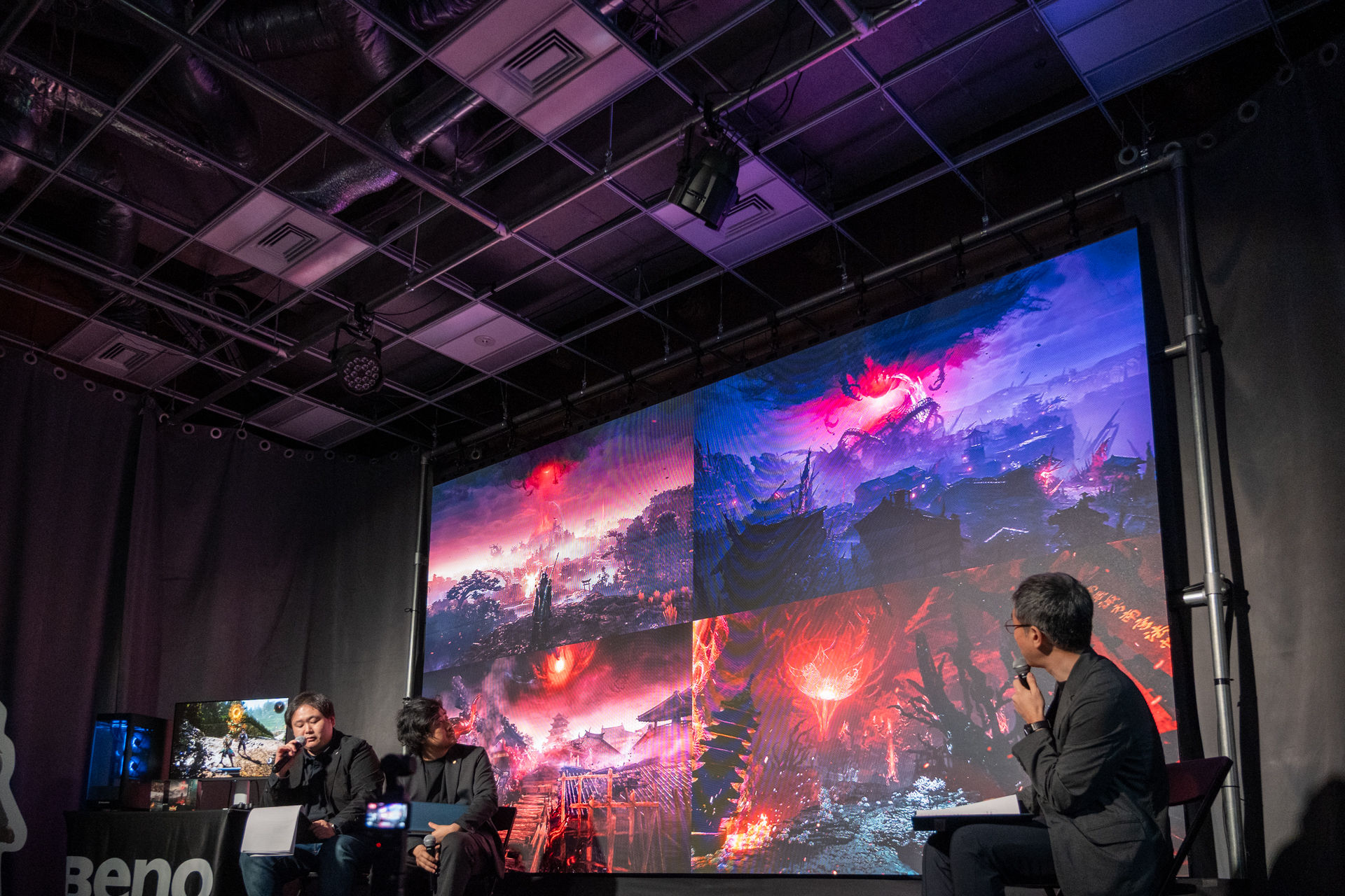 BenQ Japan Vice President Horaguchi, Nioh 3 General Producer Yasuda, and Art Director Tabuchi discusses the artistic concept of Nioh 3