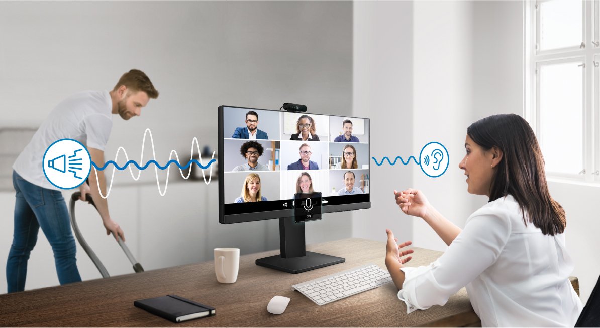 Společnost BenQ integrovala do vybraných nových monitorů digitální mikrofon, který využívá technologii potlačení okolního hluku k odfiltrování zvuků na pozadí. 