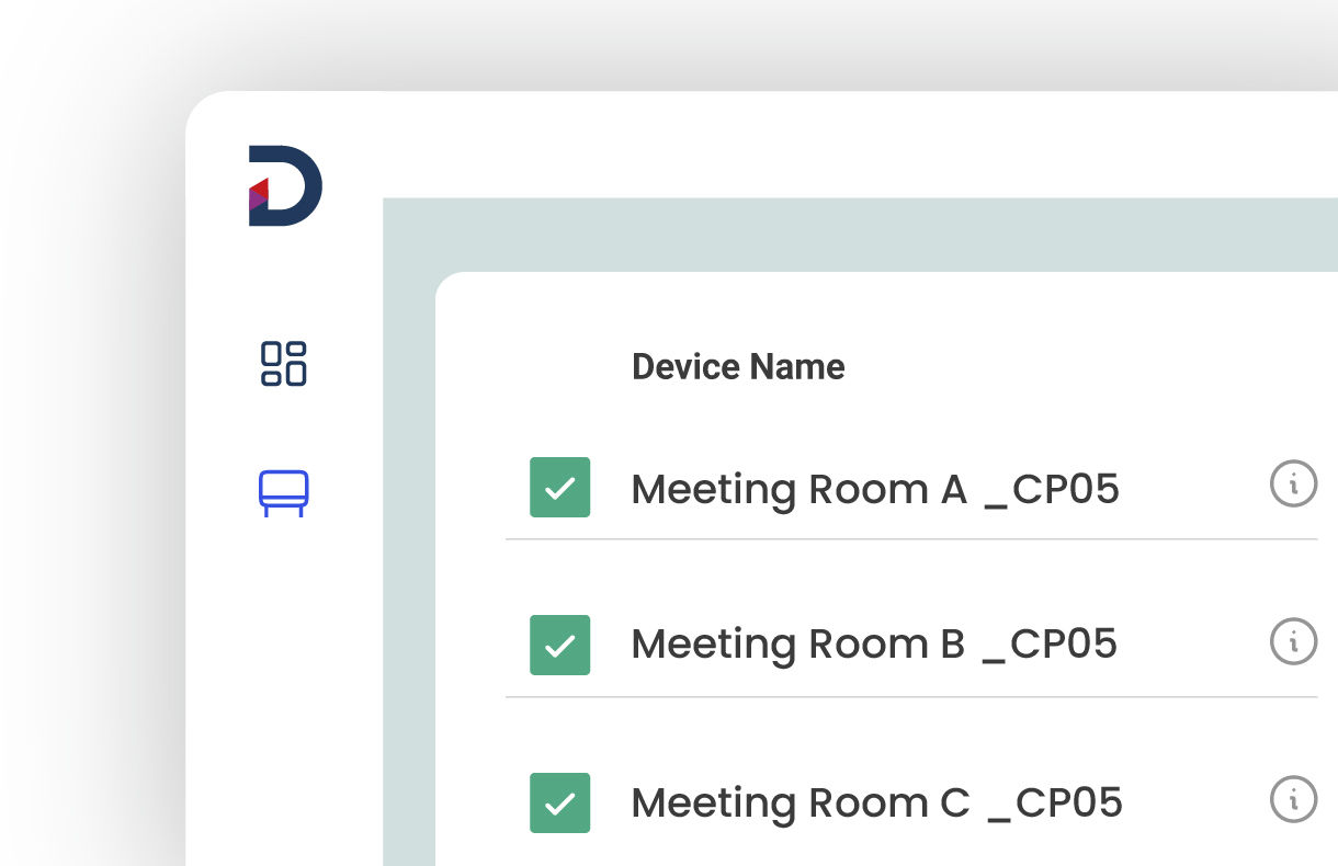 BenQ DMS dashboard for remotely managing meeting room displays