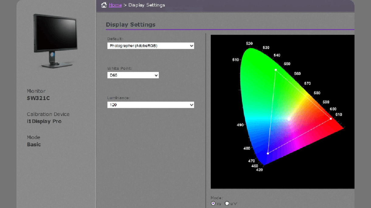 pentru a obține acuratețea culorilor cu o interfață de utilizator simplă cu modul de bază benq palete master element