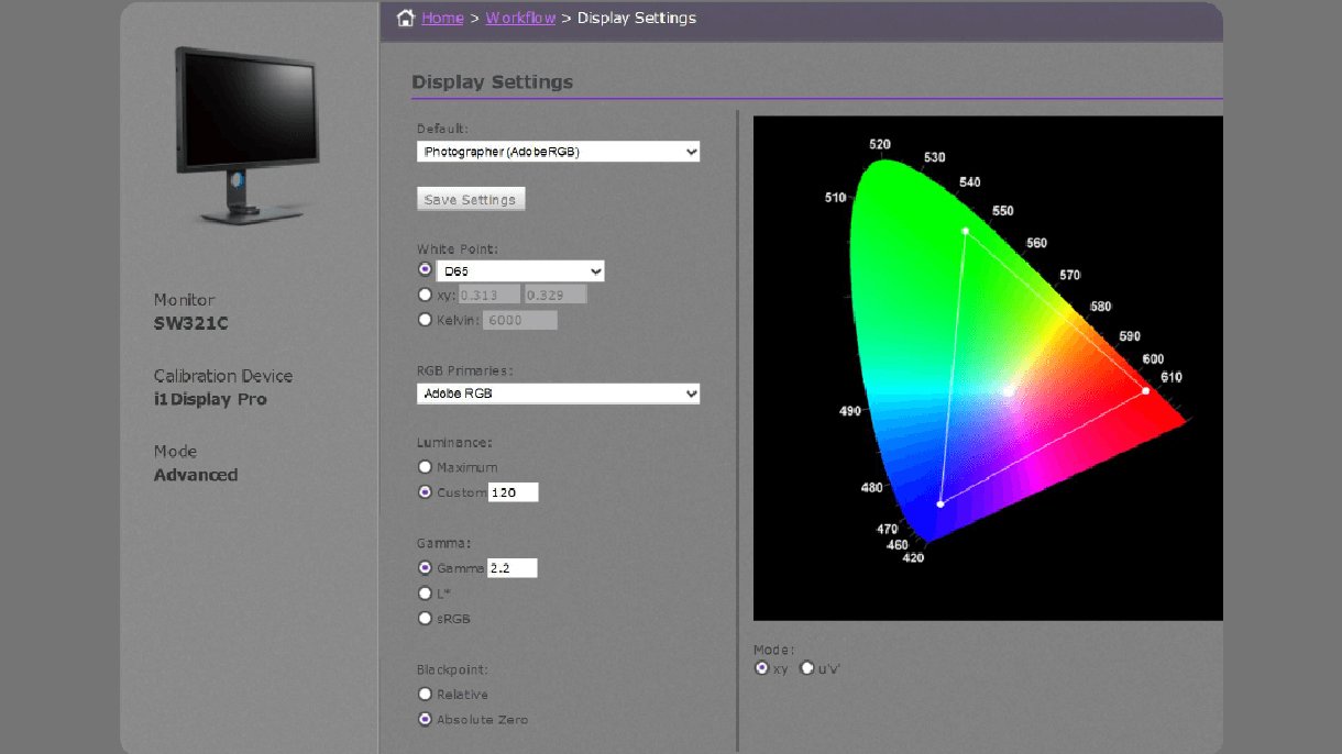 benq palette master element professional colour calibration completes with customised RGB primaries settings to get more refined adjustments