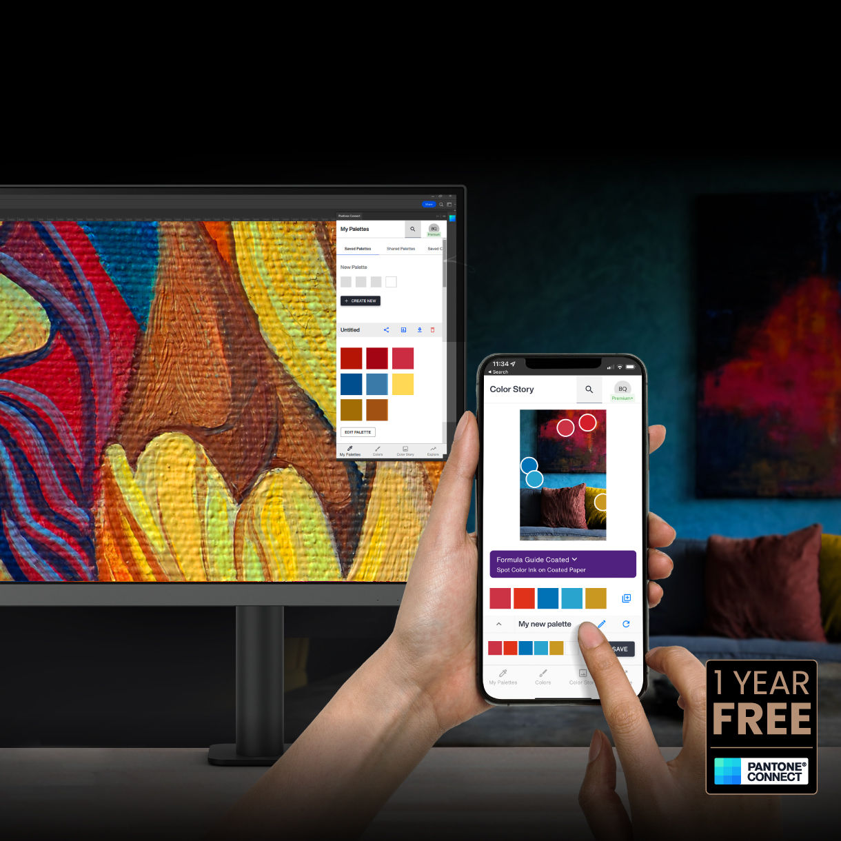 As an existing owner or a new purchaser of BenQ professional monitors, you get one year of free Pantone Connect Premium for digitally mobile color consistency and accuracy.