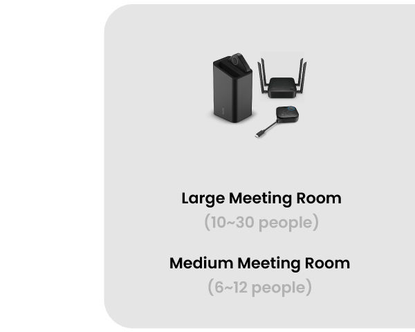 BenQ wireless presentation system for large meeting room and medium meeting room
