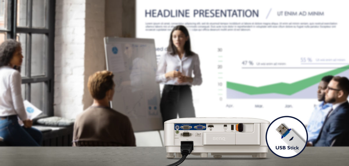 PC-Less Projectors Make Meetings Better with Just a USB Stick