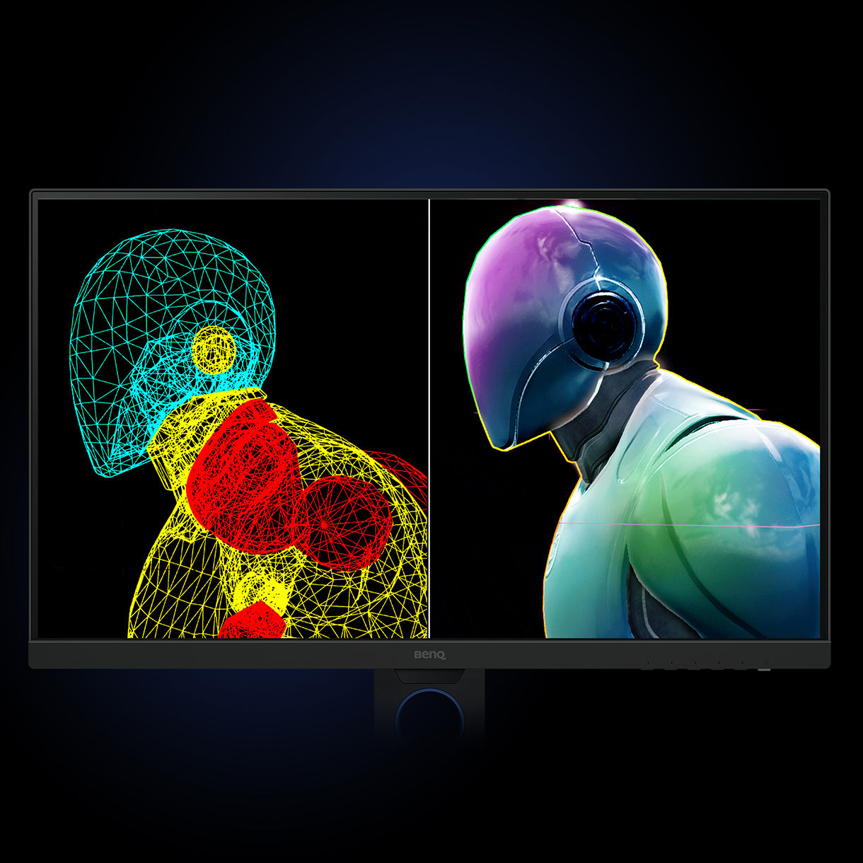 BenQ DesignVue Daul Mode showcases designs in two modes side-by-side for improved workflow and enhanced productivity.