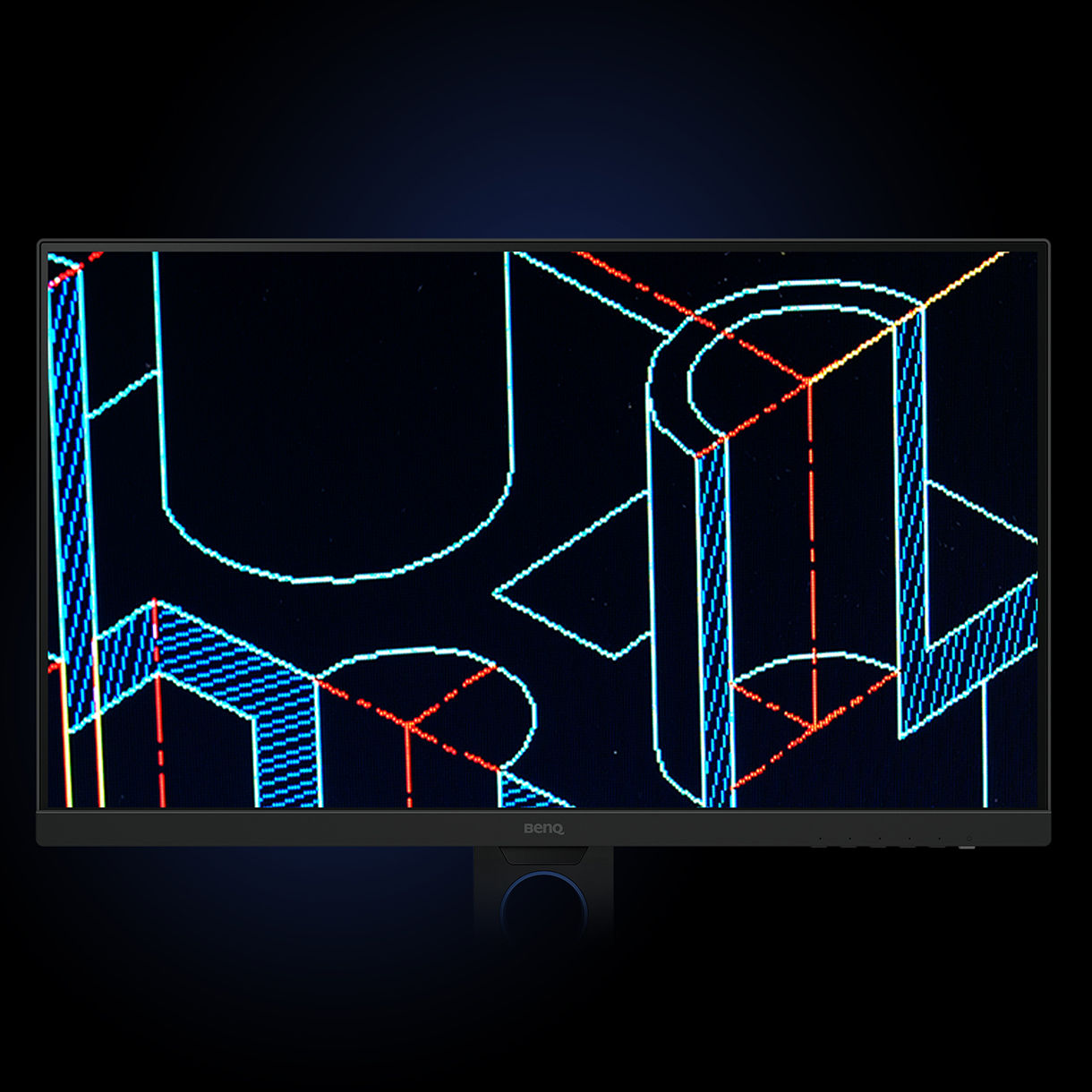 BenQ DesignVue CAD/CAM Mode let users enjoy superior contrast of lines and shapes in technical illustrations.