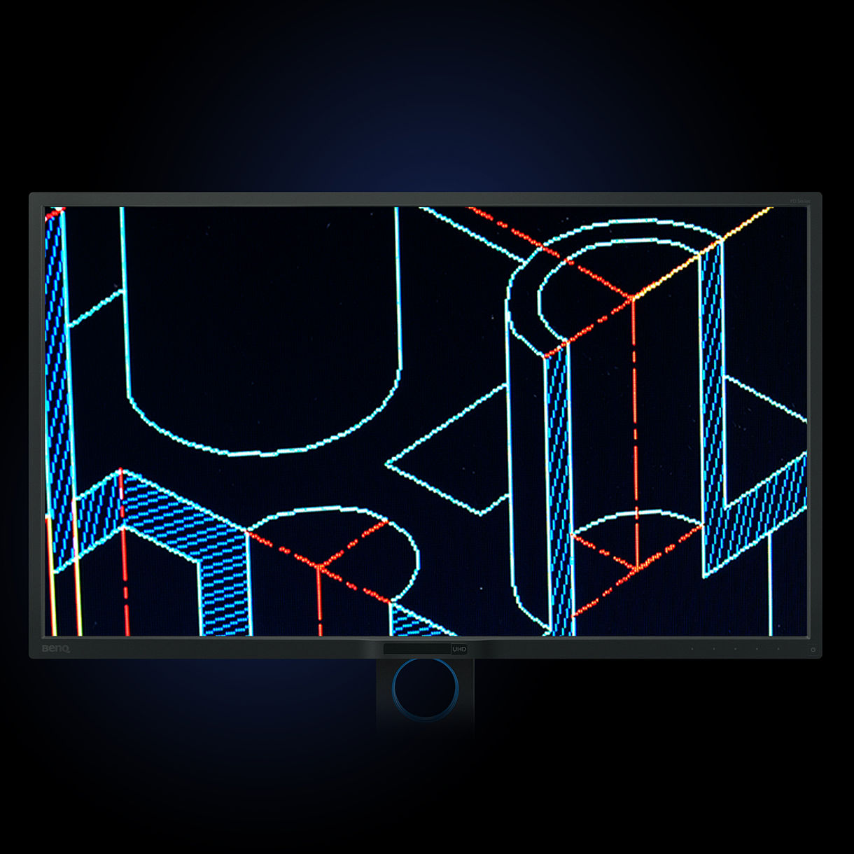 BenQ DesignVue CAD/CAM Mode lets you enjoy superior contrast of lines and shapes in technical illustrations.