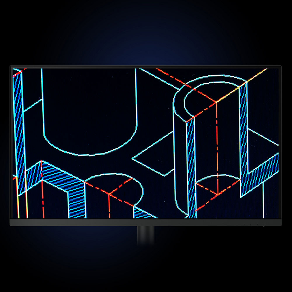 BenQ DesignVue CAD/CAM Mode let users enjoy superior contrast of lines and shapes in technical illustrations.