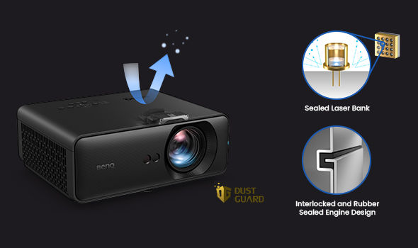 BenQ House Mapping Projection Dustproof Sealed Laser Engine to Eliminate Filters and Save Cleaning Time