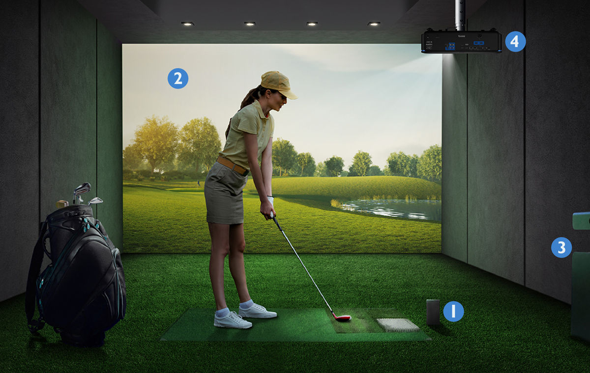 Do the complete golf simulator setup with BenQ golf simulator projector. From No1 DLP projector brand.