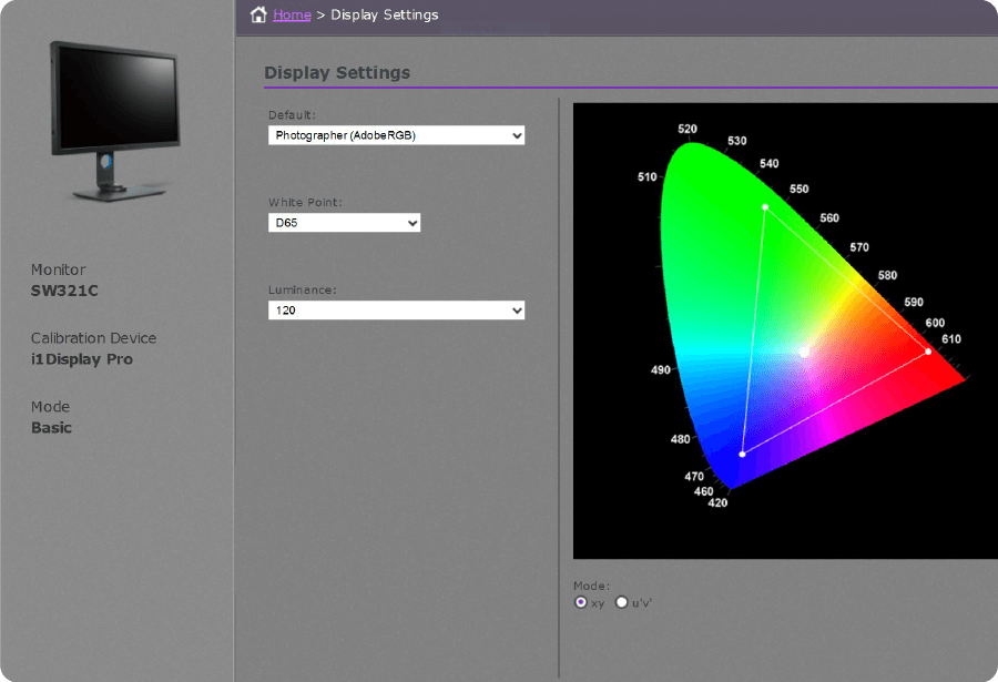 to achieve color accuracy with a simple user interface with palette master element basic mode
