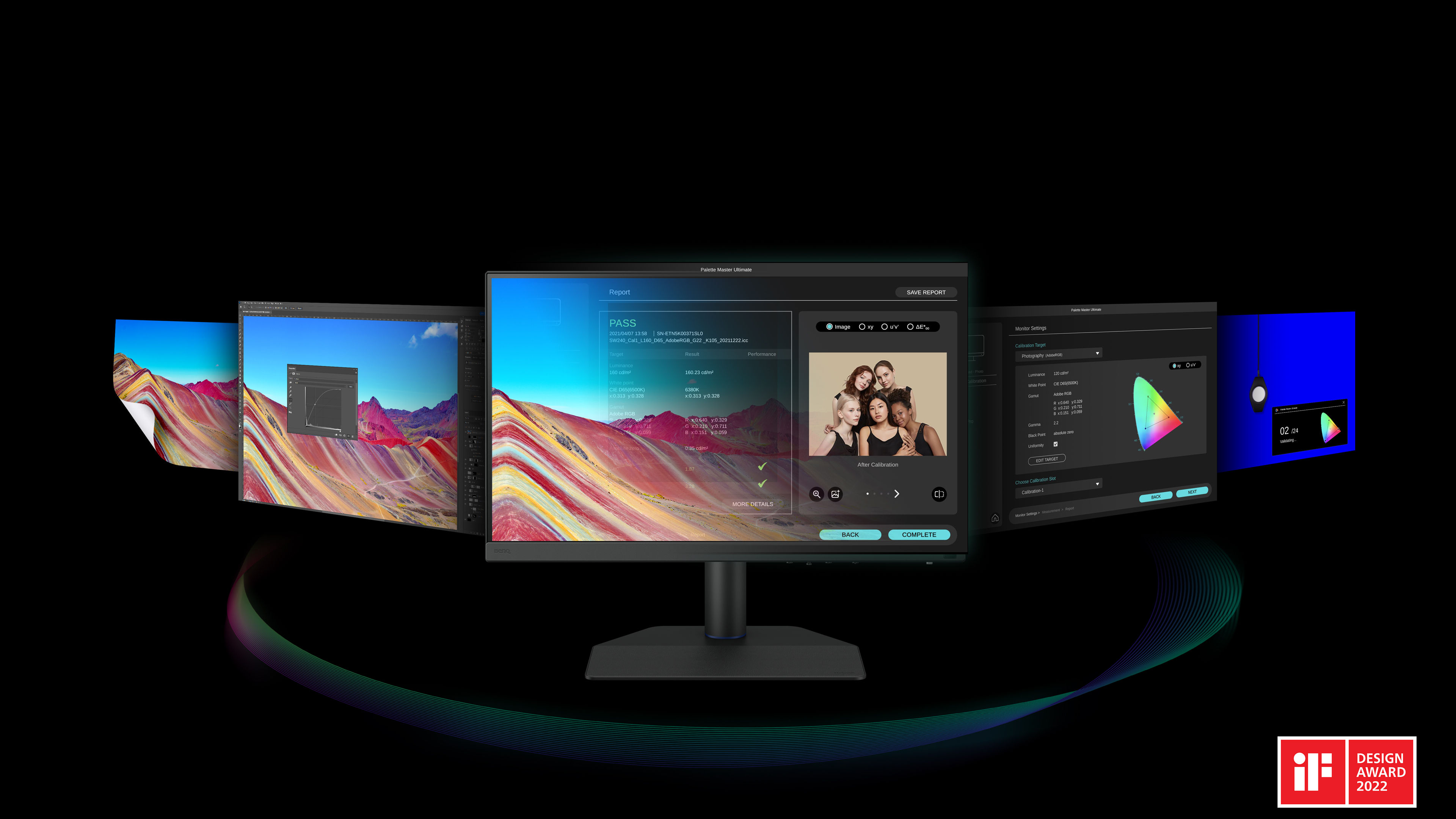 BenQ Exclusive software Palette Master Ultimate for hardware calibration and convenient color management