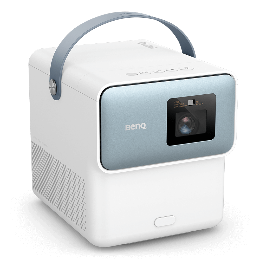 GP100A Refurbished | 1080p 1000lm LED Portable Projector with Powerful Bass for Streaming & Gaming