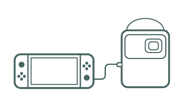 一邊投影 一邊充電  (如連接任天堂Switch主機)