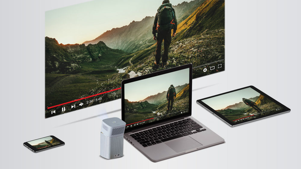BenQ GV1 [グレー] GV1 | Mini Portable Video Projector with Bluetooth Speaker