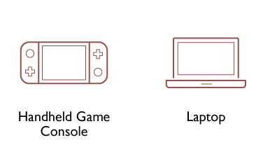 Handheld Game Console dan Laptop