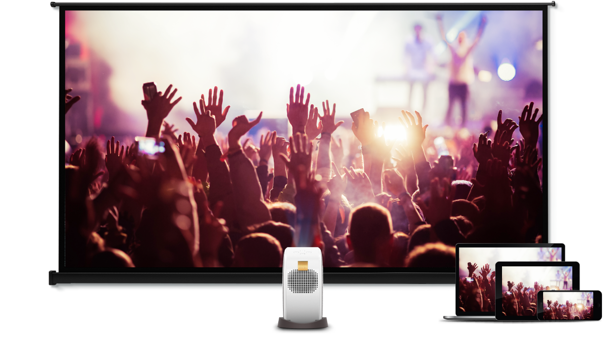 Projektor GV31 funguje téměř s každým streamovacím zařízením a navíc podporuje funkce Apple AirPlay a Google Chromecast, takže můžete snadno streamovat obsah z telefonu nebo tabletu!