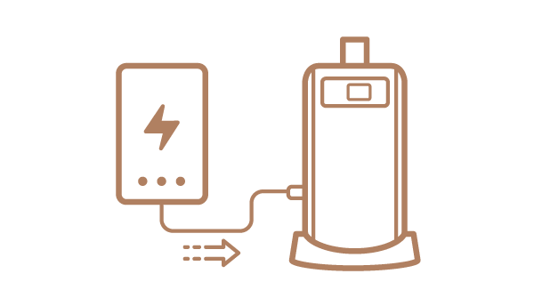 Über eine USB-C-Powerbank aufladen