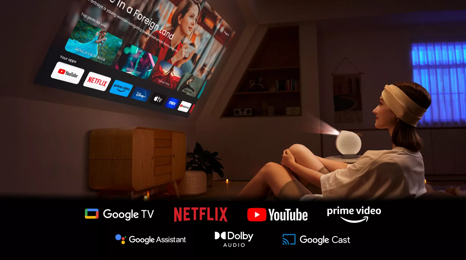 BenQ GV50 with Google TV streaming entertainment