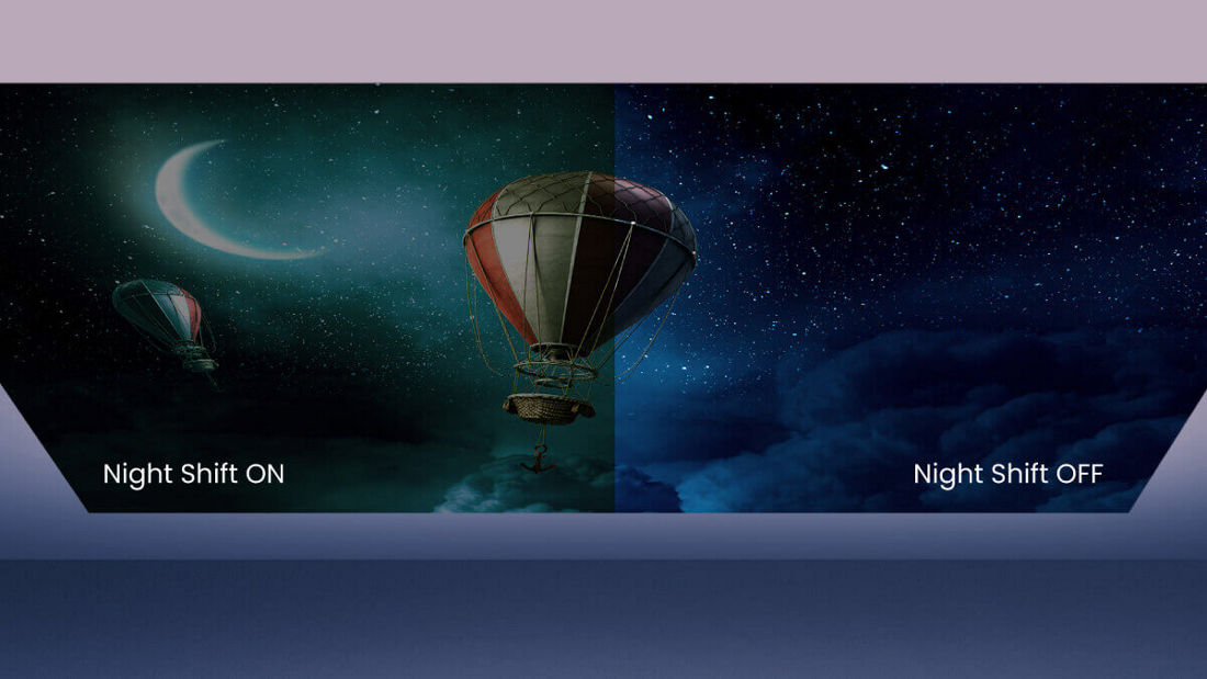 BenQ GV50 portable ceiling projector with Night Shift picture mode to take care of your eyes under dim light