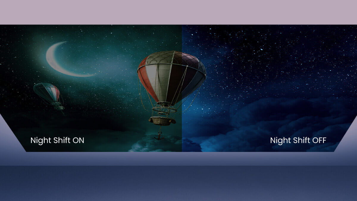 BenQ GV50 portable ceiling projector with Night Shift picture mode to take care of your eyes under dim light
