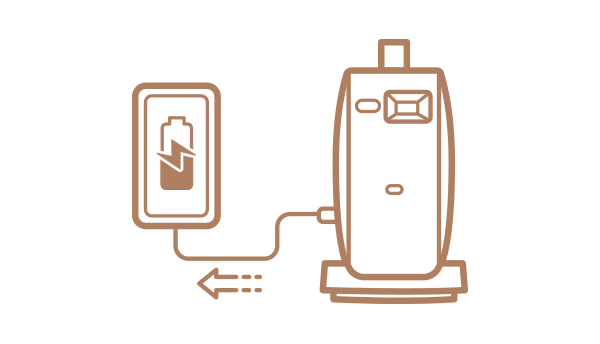 GV50 can be serve as a power supply for mobile devices