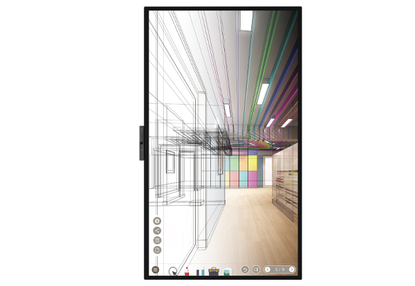 BenQ interaktivní ploché panely pro firmy- DuoBoard můžete snadno otočit a přejít v softwaru EZWrite