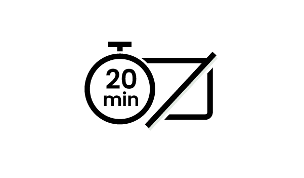 Automatically shuts down after 20 minutes of inactivity.