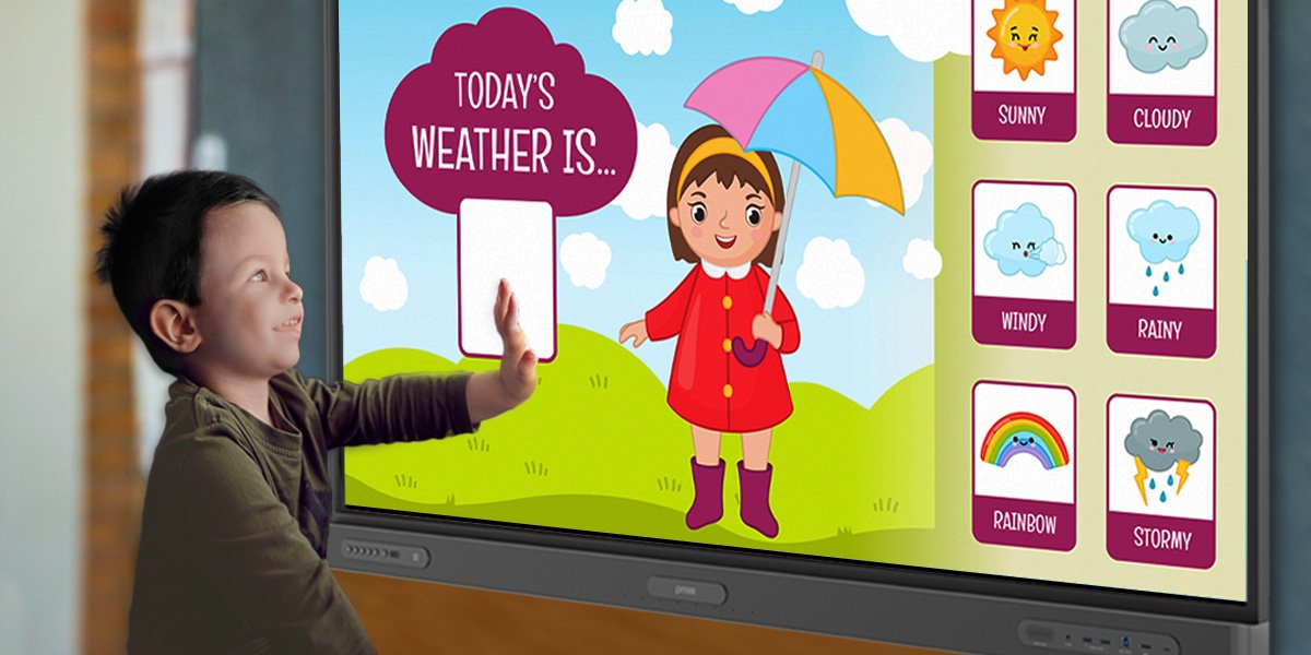 interactive displays help kindergarten children play and learn