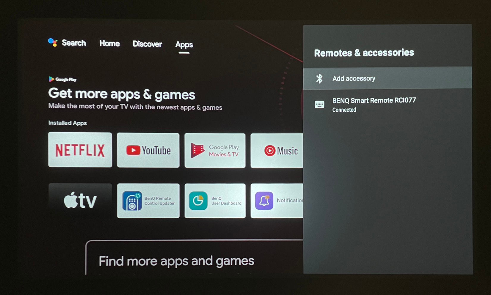 Pairing the Remote Control for Android TV