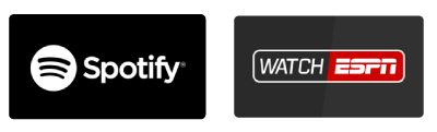 Icono de aplicaciones Spotify y ESPN