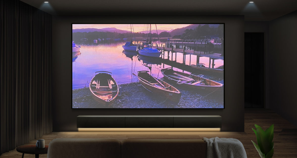 Ambient light in your room creates secondary reflections that bounce off walls and surfaces, subtly contaminating the projected image.