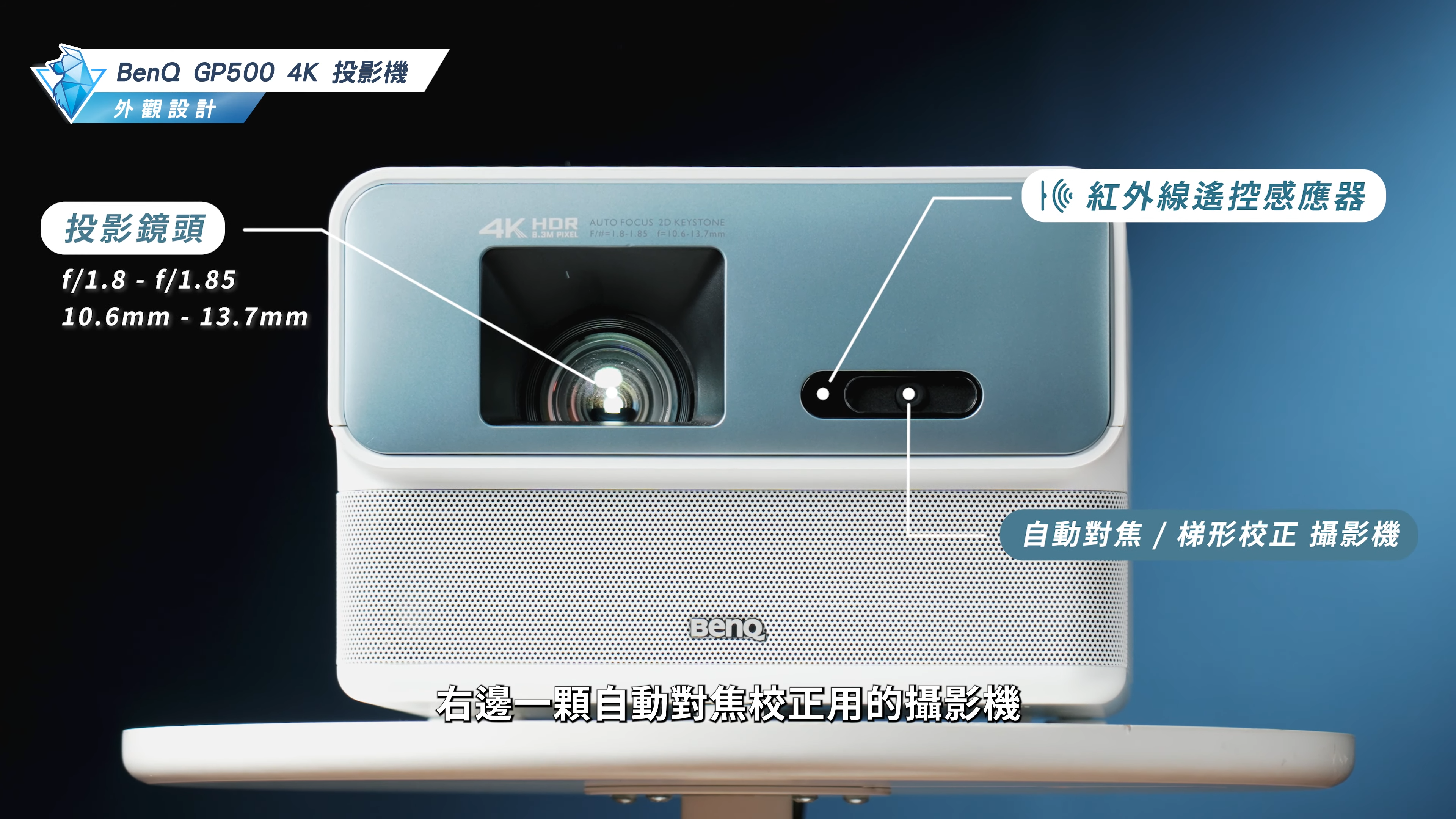 gp500 4K HDR LED 家用投影機開箱評測