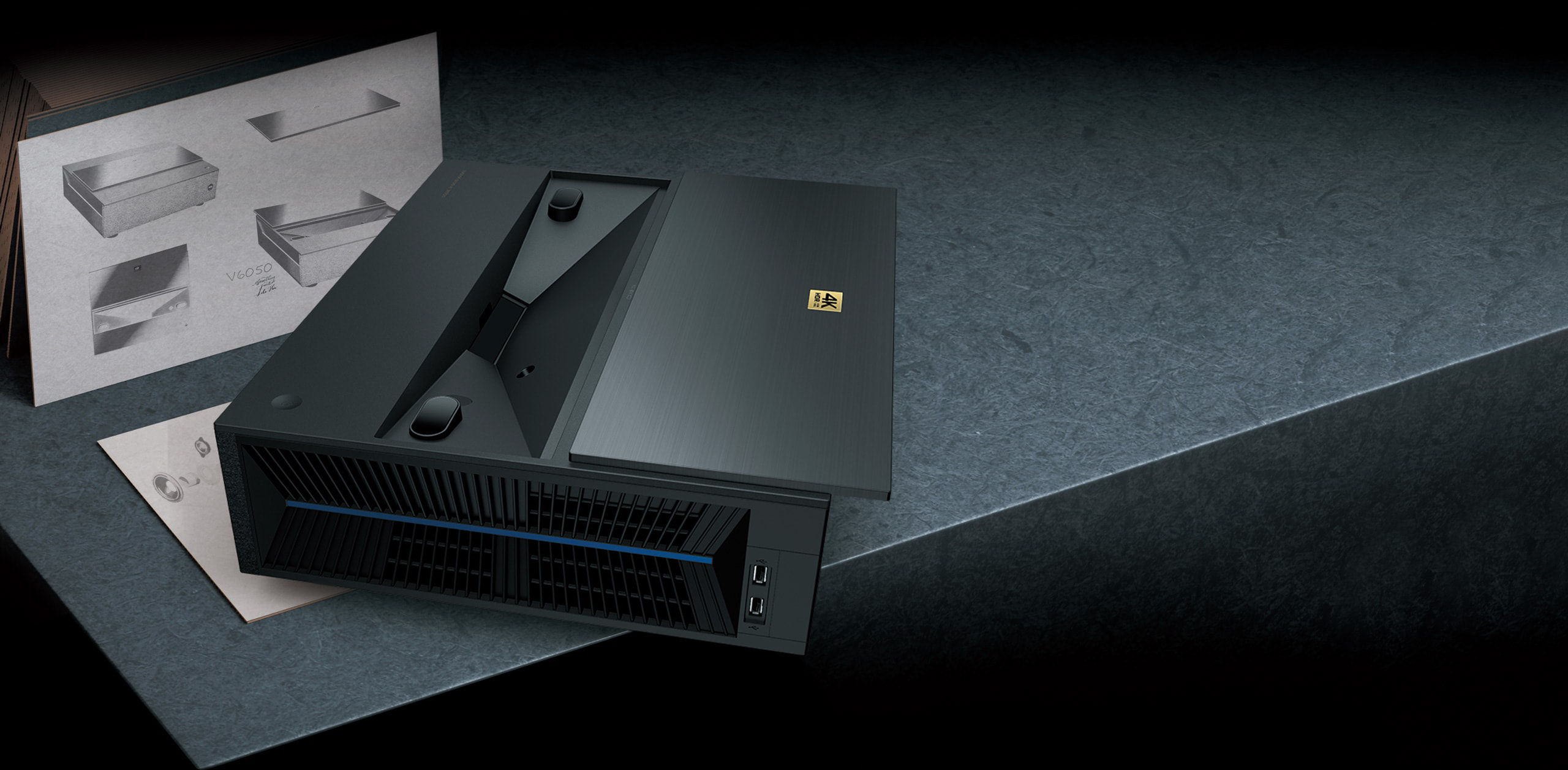 雷射電視 V6050 黑色 電動滑蓋 IF設計獎