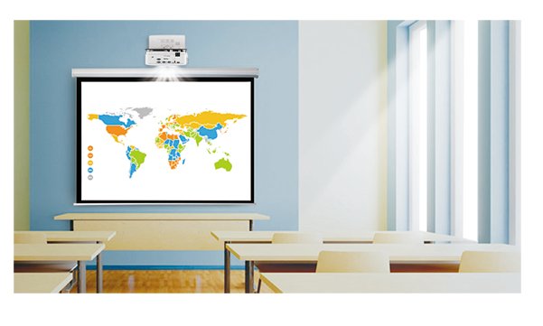 BenQ MX808STH XGA DLP education short throw education projector produces 3600 lumens high brightness