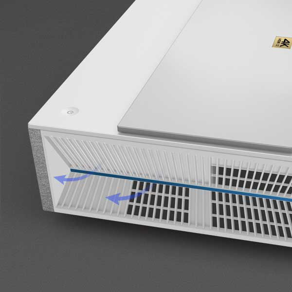 斜面散熱格柵 - 不僅美觀，更避免積塵