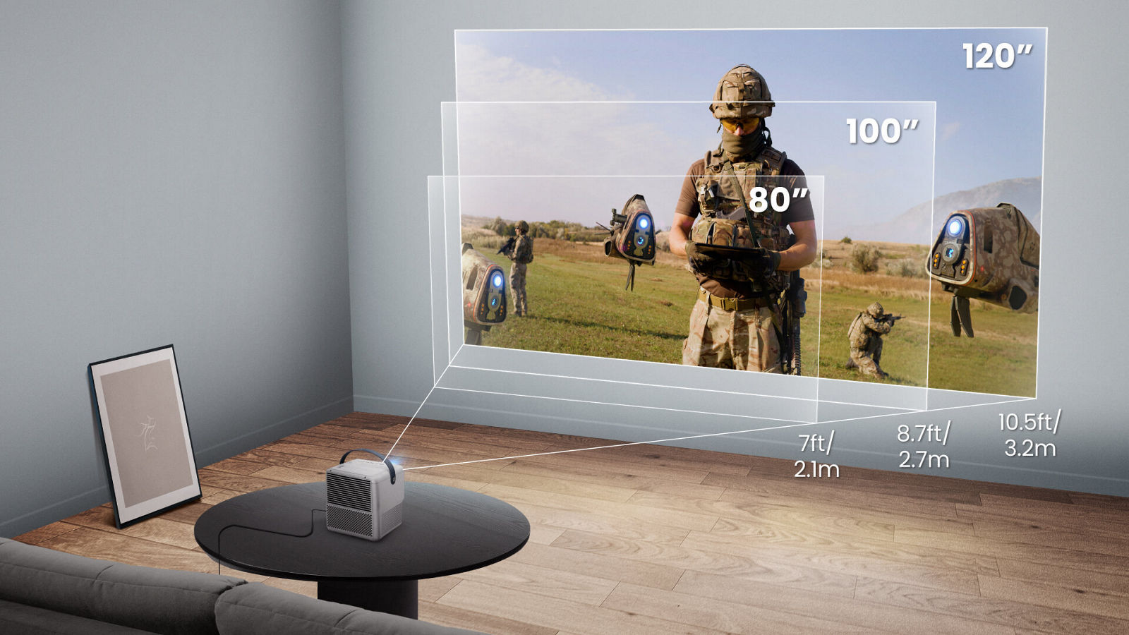 BenQ GP100A può ottenere uno schermo da 120" da soli dieci piedi