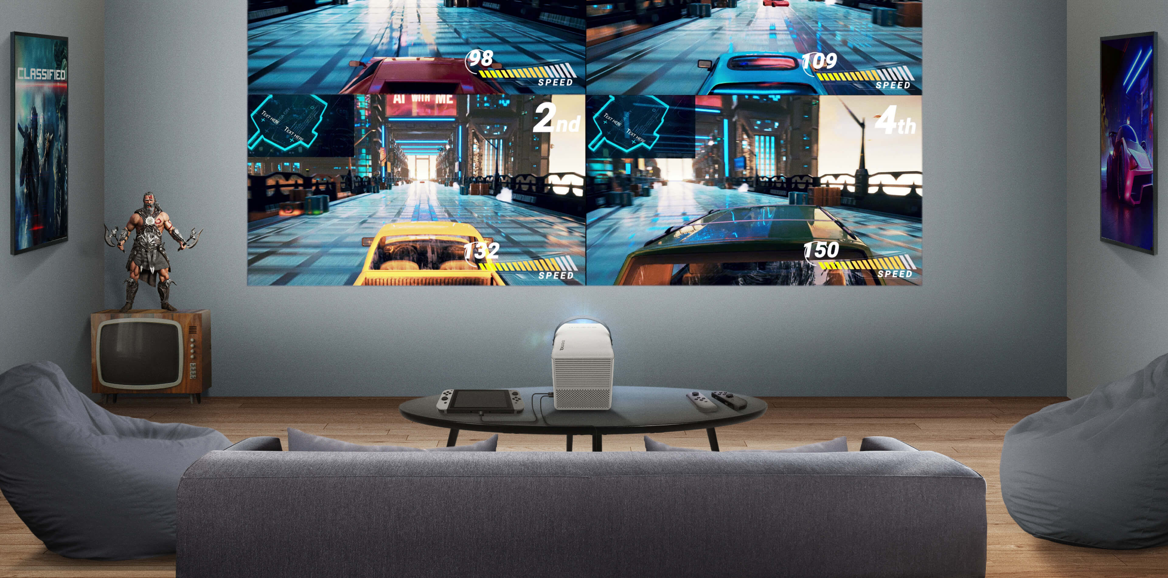 BenQ GP100A turns any space into your Nintendo Switch game party corner with 1080p@60Hz low input lag