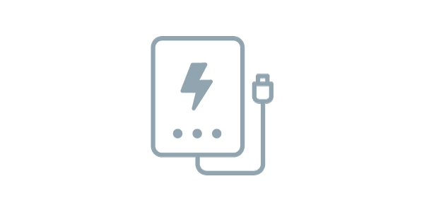 BenQ GP100 being charged from a USB-C power bank support