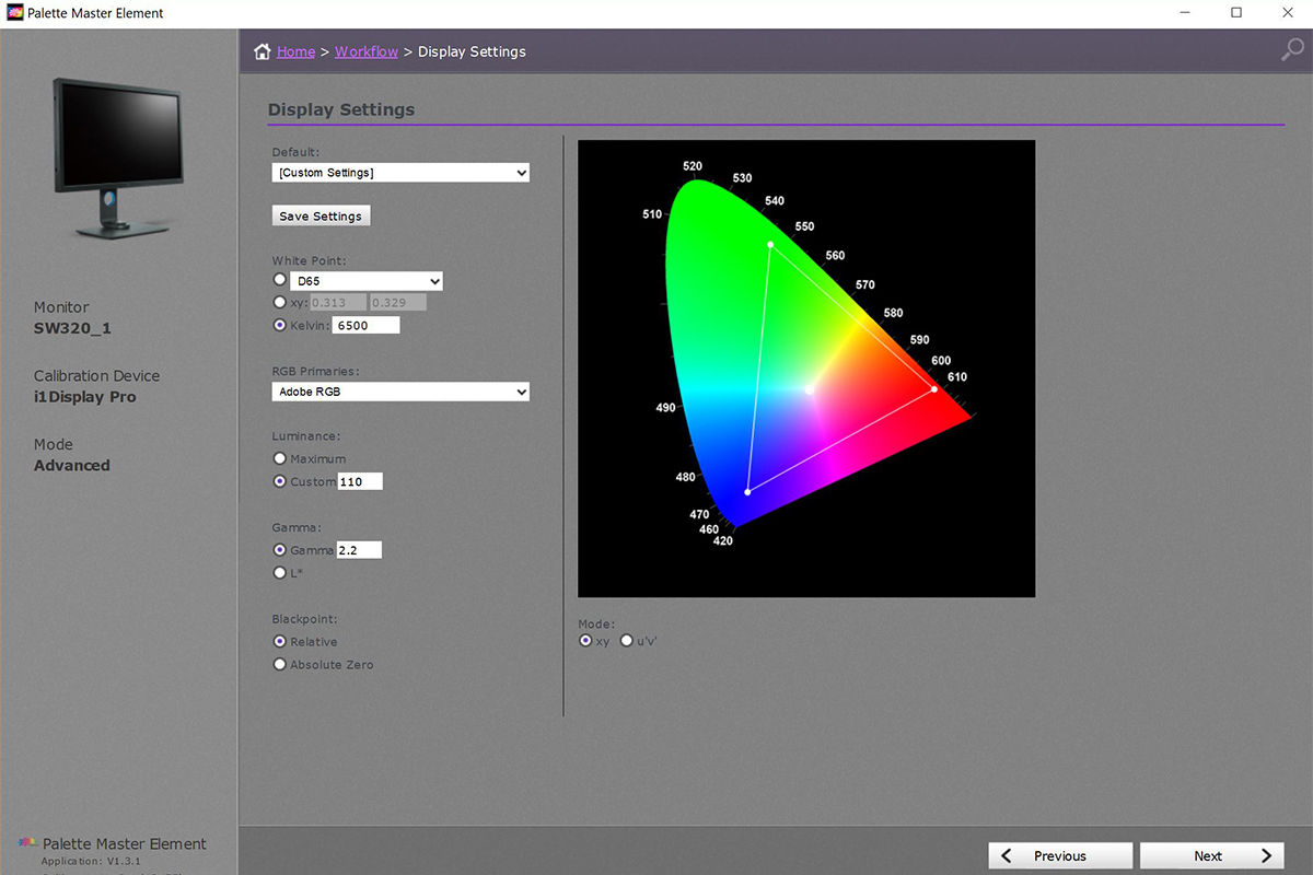 Put in the settings you want the monitor to be calibrated at