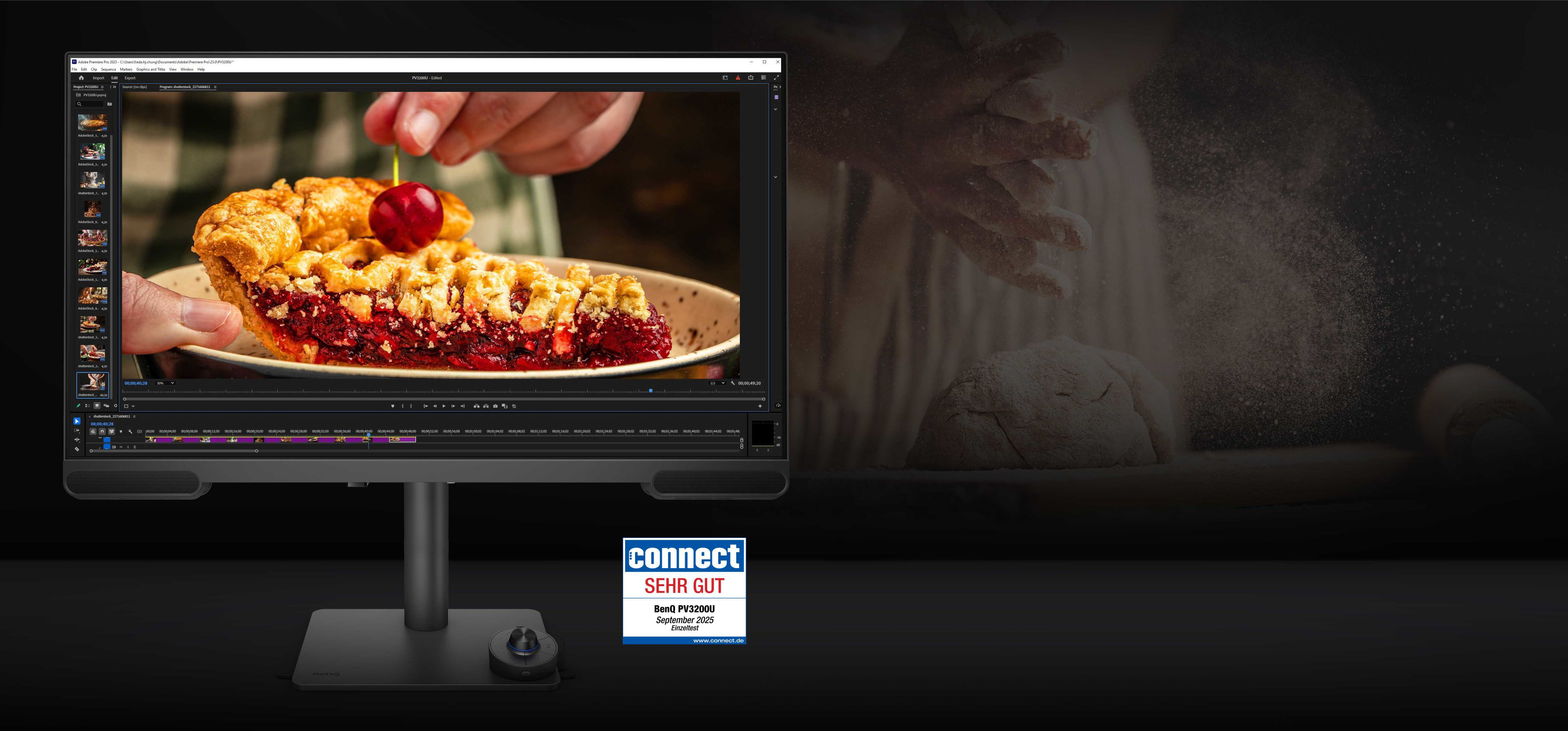 BenQ PV3200U 32" 4K BenQ Video Editing Monitors for Video Creator and YouTuber